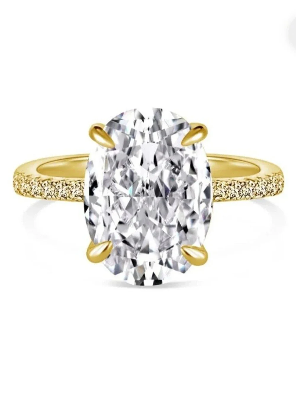 Luxe Emporium Gold 5CT Solitaire Ring